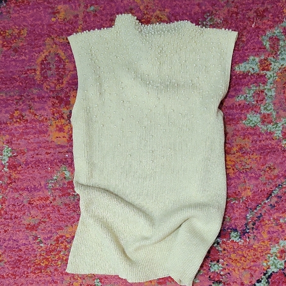 Cache Tops - Cache Metallic Knit Top